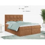 Łóżko kontynentalne PREMIUM 5 do dużej sypialni, tapicerowane w kolorze butelkowej zieleni, z dwoma pojemnikami, 180x200