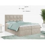 Łóżko kontynentalne PREMIUM 5 do dużej sypialni, tapicerowane w kolorze butelkowej zieleni, z dwoma pojemnikami, 180x200