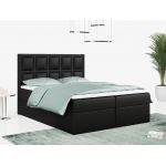 Łóżko kontynentalne PREMIUM 5 do dużej sypialni, tapicerowane w kolorze butelkowej zieleni, z dwoma pojemnikami, 180x200