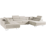 Narożnik GUSTAW U - uniwersalny - beżowy, welwet