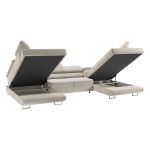 Narożnik GUSTAW U - uniwersalny - beżowy, welwet