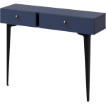Konsola z szufladami CORSU do salonu i przedpokoju, na czarnych metalowych nogach