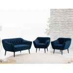 Skandynawski zestaw wypoczynkowy do salonu - PIRS 2+1+1 brudny róż