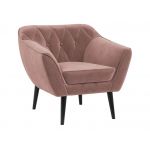 Skandynawski zestaw wypoczynkowy do salonu - PIRS 2+1+1 brudny róż