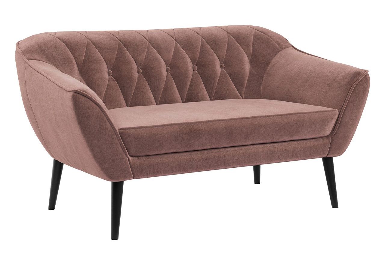 Skandynawski zestaw wypoczynkowy do salonu - PIRS 2+1+1 brudny róż