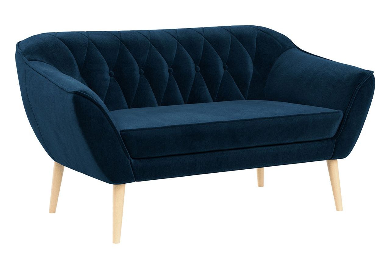 Skandynawski zestaw wypoczynkowy do salonu - PIRS 2+1+1 granatowy