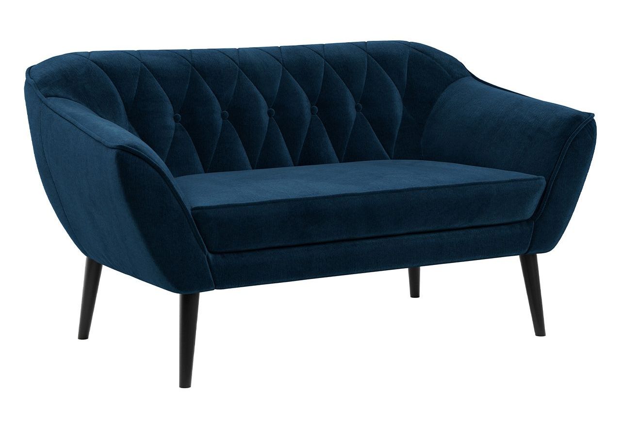 Skandynawski zestaw wypoczynkowy do salonu - PIRS 2+1+1 granatowy