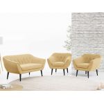 Skandynawski zestaw wypoczynkowy do salonu - PIRS 2+1+1 granatowy