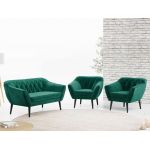 Skandynawski zestaw wypoczynkowy do salonu - PIRS 2+1+1 granatowy