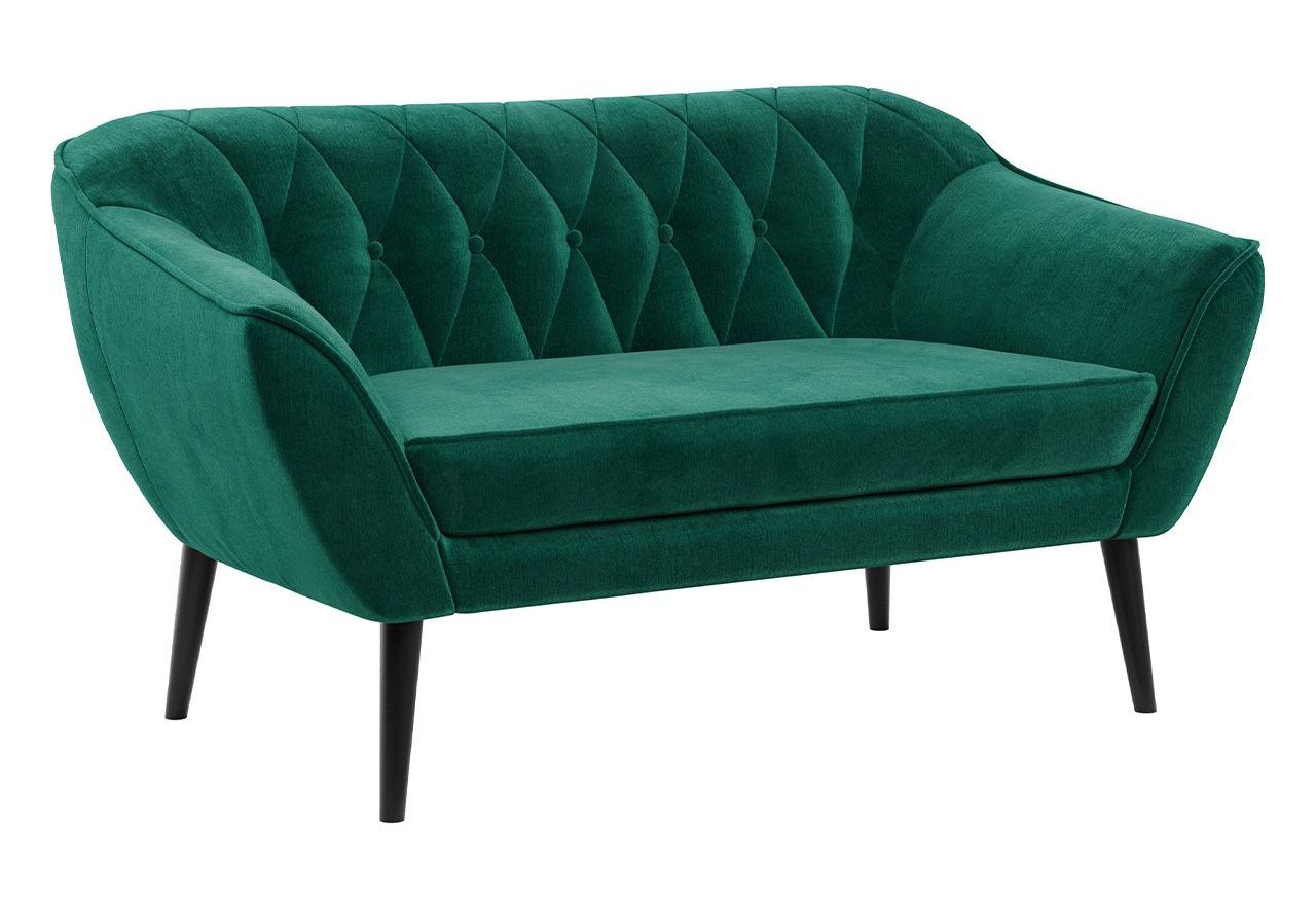 Zestaw wypoczynkowy do salonu w stylu skandynawskim - PIRS 3+2+1 butelkowa zieleń