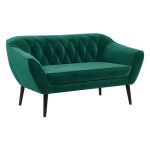 Zestaw wypoczynkowy do salonu w stylu skandynawskim - PIRS 3+2+1 butelkowa zieleń