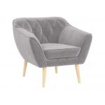 Zestaw wypoczynkowy do salonu w stylu skandynawskim - PIRS 3+2+1 srebrzysta szarość