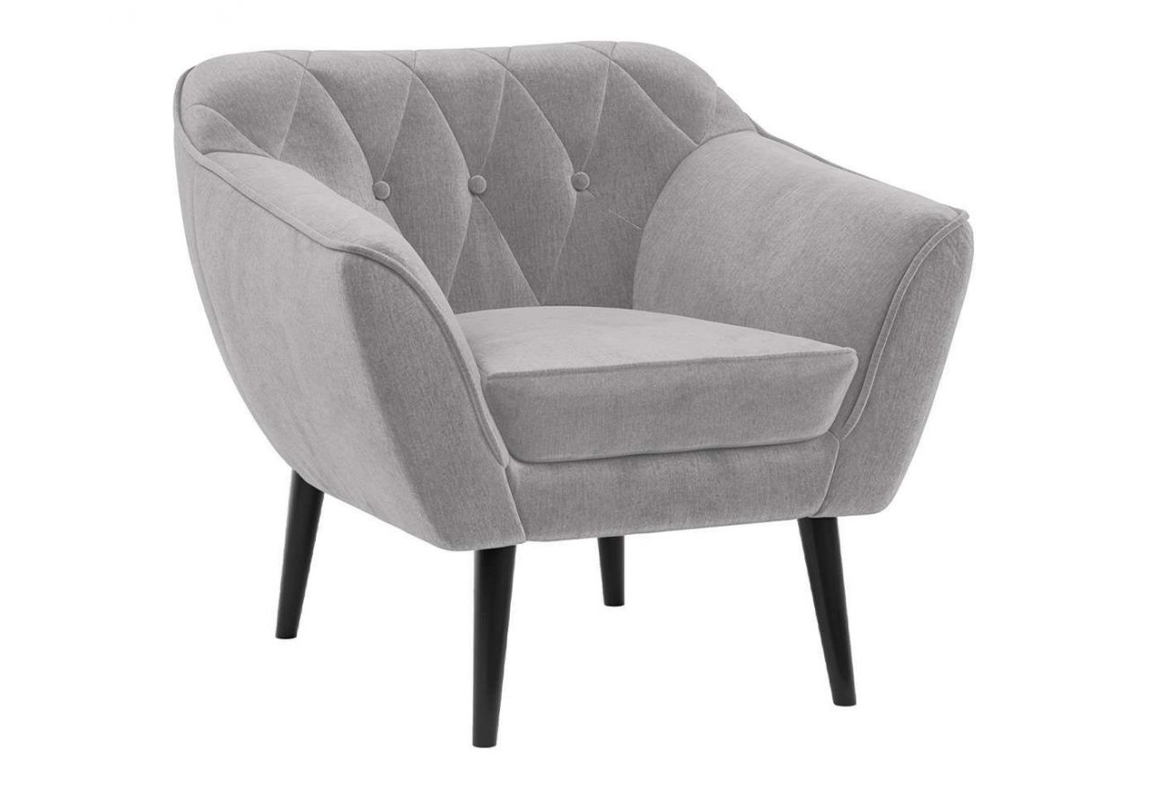 Zestaw wypoczynkowy do salonu w stylu skandynawskim - PIRS 3+2+1 srebrzysta szarość