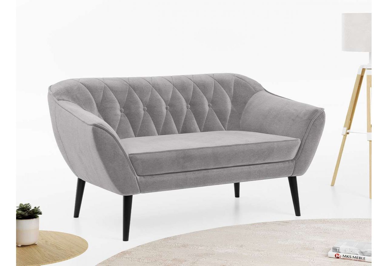 Zestaw wypoczynkowy do salonu w stylu skandynawskim - PIRS 3+2+1 srebrzysta szarość