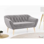 Zestaw wypoczynkowy do salonu w stylu skandynawskim - PIRS 3+2+1 srebrzysta szarość