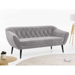 Zestaw wypoczynkowy do salonu w stylu skandynawskim - PIRS 3+2+1 srebrzysta szarość