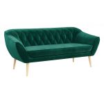 Skandynawski zestaw wypoczynkowy do salonu - PIRS 3+1+1 butelkowa zieleń