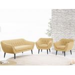 Skandynawski zestaw wypoczynkowy do salonu - PIRS 3+1+1 butelkowa zieleń