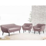 Skandynawski zestaw wypoczynkowy do salonu - PIRS 3+1+1 butelkowa zieleń