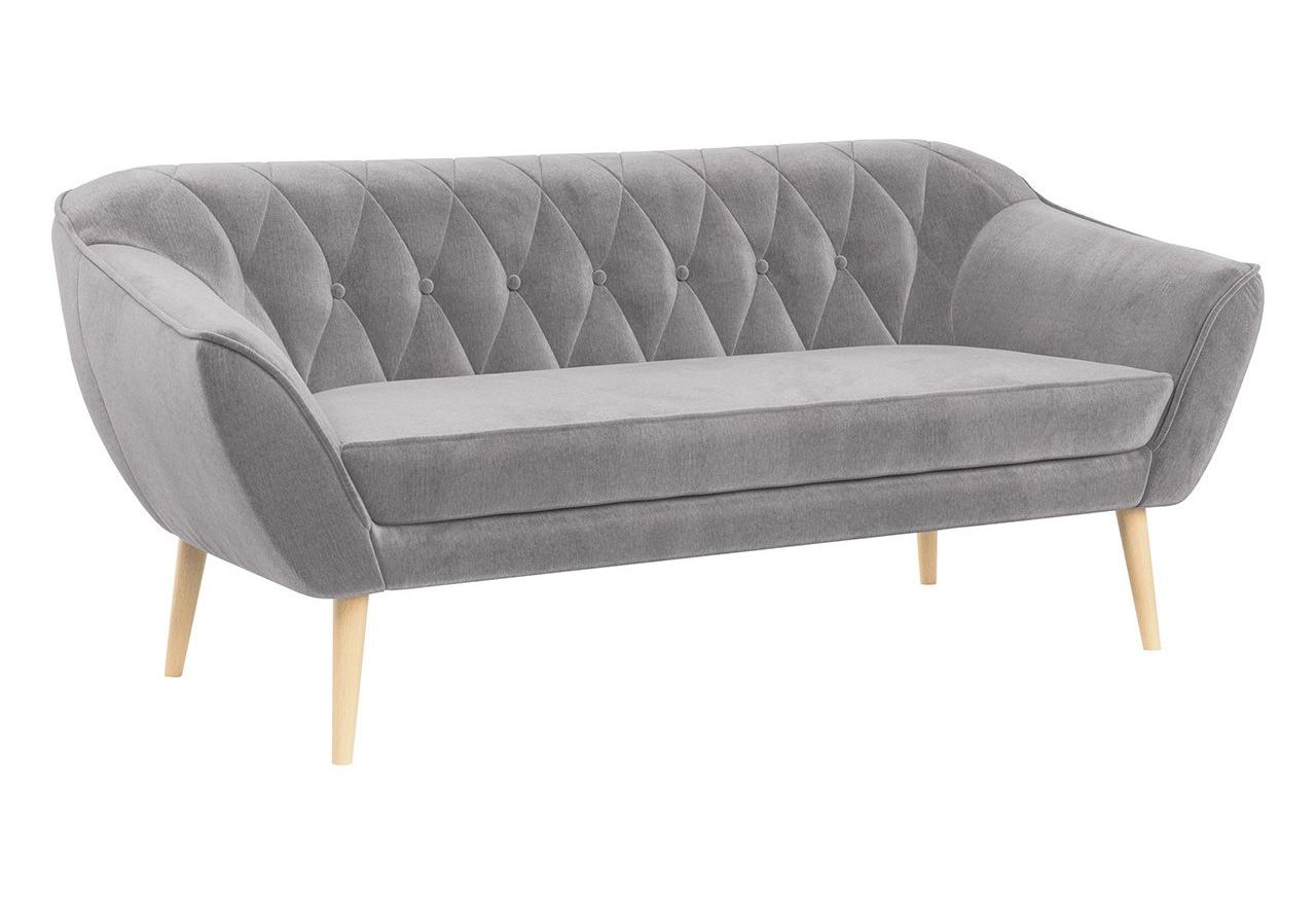 Skandynawski zestaw wypoczynkowy do salonu - PIRS 3+1+1 srebrzysta szarość