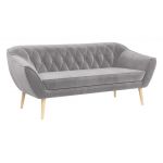 Skandynawski zestaw wypoczynkowy do salonu - PIRS 3+1+1 srebrzysta szarość