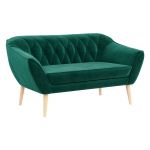 Zestaw wypoczynkowy do salonu w stylu skandynawskim - PIRS 3+2 butelkowa zieleń