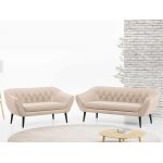 Zestaw wypoczynkowy do salonu w stylu skandynawskim - PIRS 3+2 butelkowa zieleń