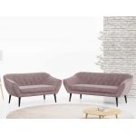 Zestaw wypoczynkowy do salonu w stylu skandynawskim - PIRS 3+2 butelkowa zieleń