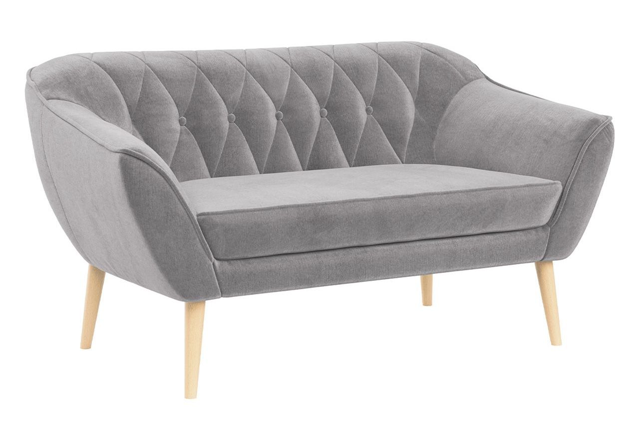 Zestaw wypoczynkowy do salonu w stylu skandynawskim - PIRS 3+2 srebrzysta szarość