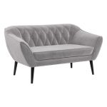 Zestaw wypoczynkowy do salonu w stylu skandynawskim - PIRS 3+2 srebrzysta szarość