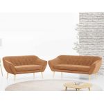 Zestaw wypoczynkowy do salonu w stylu skandynawskim - PIRS 3+2 srebrzysta szarość