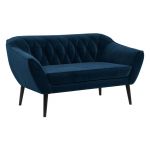 Zestaw wypoczynkowy do salonu w stylu skandynawskim - PIRS 3+2 granatowy