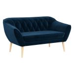 Zestaw wypoczynkowy do salonu w stylu skandynawskim - PIRS 3+2 granatowy