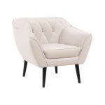 Komfortowy zestaw wypoczynkowy złożony z dwóch sof i fotela PIRS 3+2+1 z welurową jasnobeżową tapicerką