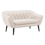 Komfortowy zestaw wypoczynkowy złożony z dwóch sof i fotela PIRS 3+2+1 z welurową jasnobeżową tapicerką