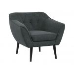 Trzyczęściowy komplet wypoczynkowy złożony z dwóch sof i fotela w skandynawskim stylu PIRS 3+2+1 ciemnoszara plecionka