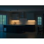 Dodatkowe oświetlenie do szaf - Lampa A60 do szafy, z czujnikiem ruchu, aluminiową, srebrną obudową i pojemną baterią, 60 cm