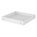 Funkcjonalny zestaw mebli do pokoju dziecięcego z łóżkiem 90x200 cm NABLO biel alpejska/róż