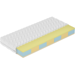 Dwustronny materac piankowy H3 z siedmioma strefami twardości i pianką VISCO - SELENE 140x200