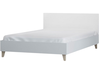 Łóżko w stylu skandynawskim, jednoosobowe do pokoju młodzieżowego - FARO Biały