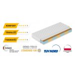 Dwustronny materac piankowy H3/H4 z siedmioma strefami twardości i kokosem - DIONIZOS 120x200