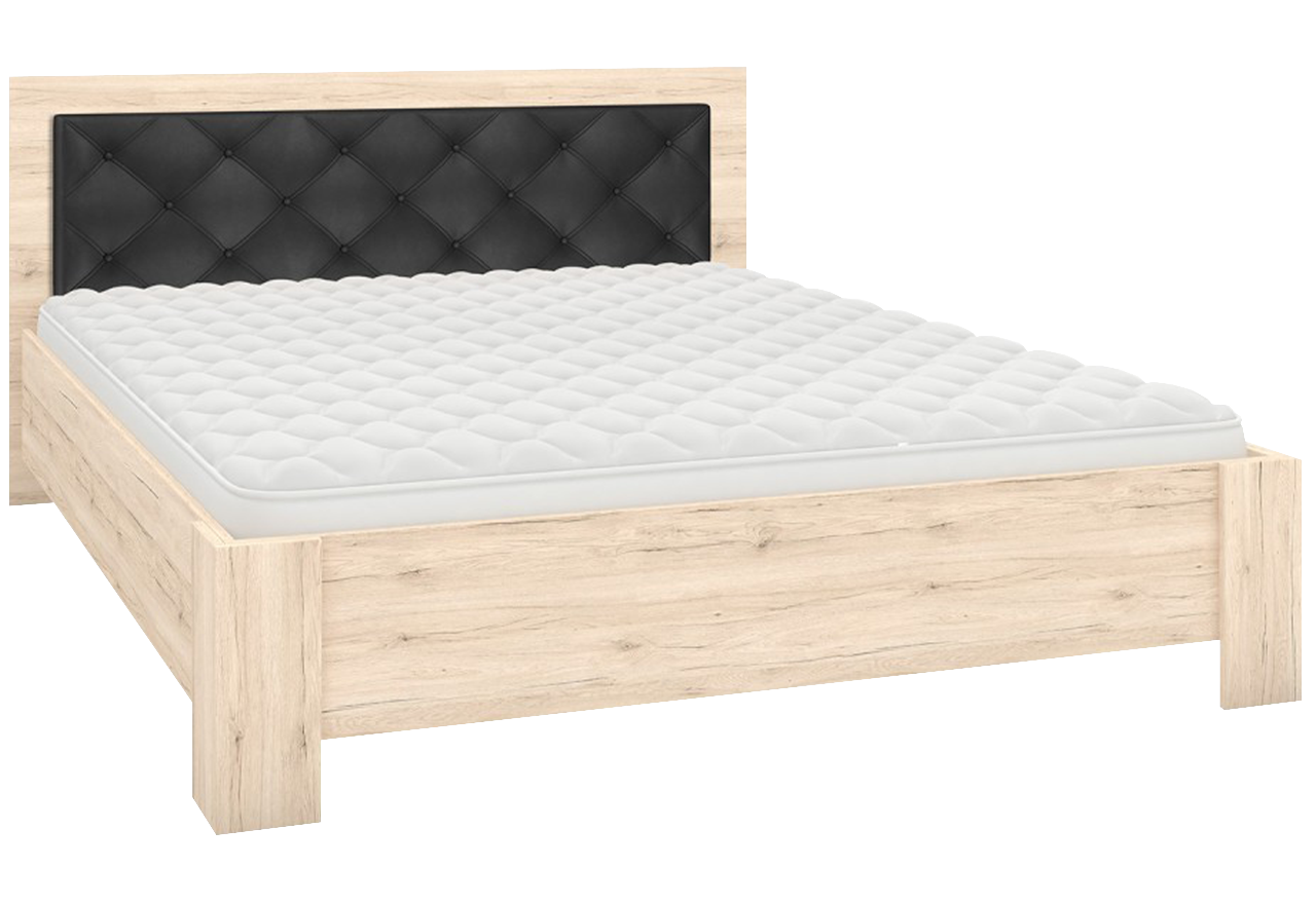 Eleganckie łóżko 160x200 cm z opcją wyboru materaca - RABI San Remo Sand