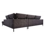 Oliwkowy narożnik z regulowanymi zagłówkami i welurową tapicerką GESSO do salonu, wolnostojący - OUTLET