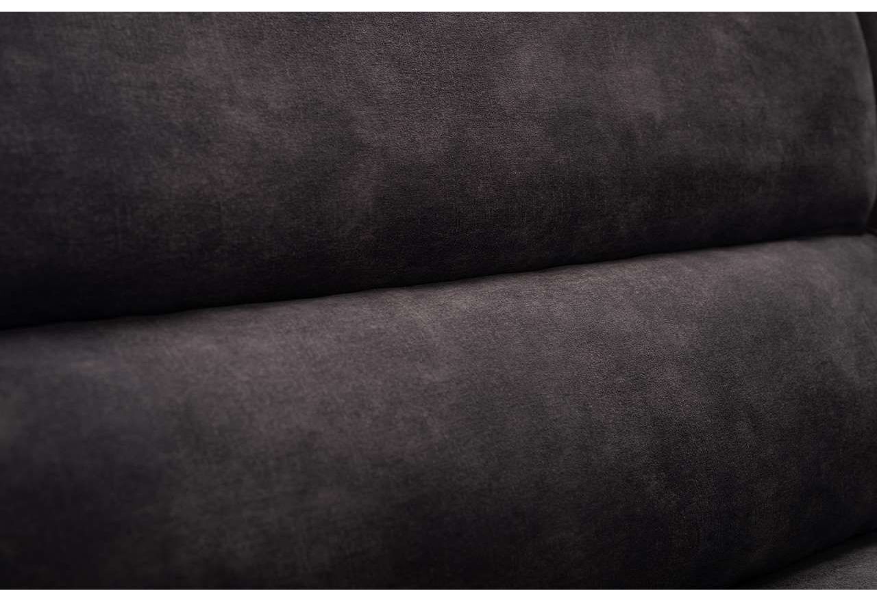 Oliwkowy narożnik z regulowanymi zagłówkami i welurową tapicerką GESSO do salonu, wolnostojący - OUTLET