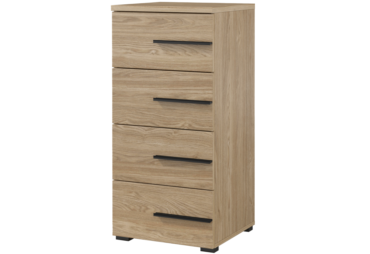 Wąska komoda z szufladami, elegancka, praktyczna, nowoczesna MARTANO - Dąb olejowany