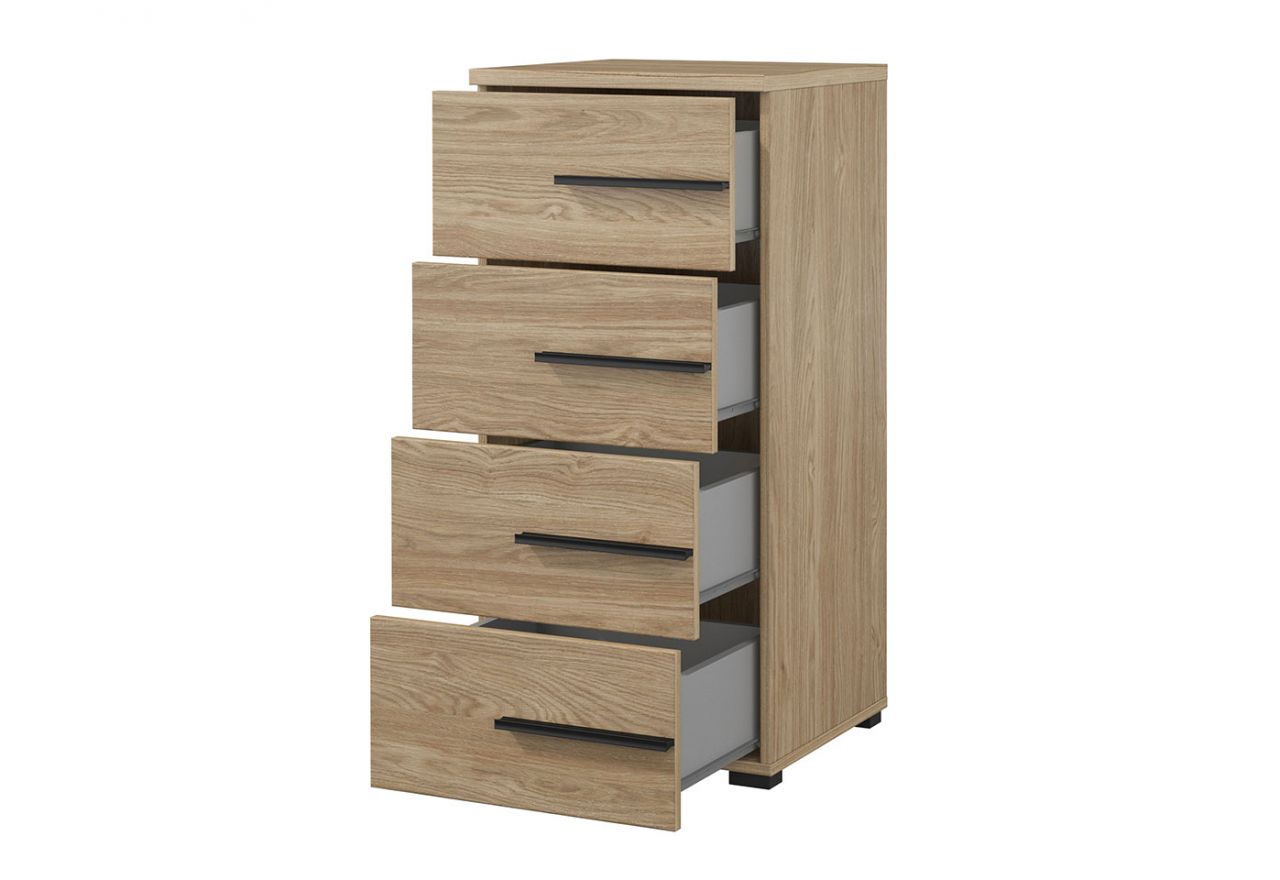 Wąska komoda z szufladami, elegancka, praktyczna, nowoczesna MARTANO - Dąb olejowany