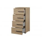 Wąska komoda z szufladami, elegancka, praktyczna, nowoczesna MARTANO - Dąb olejowany