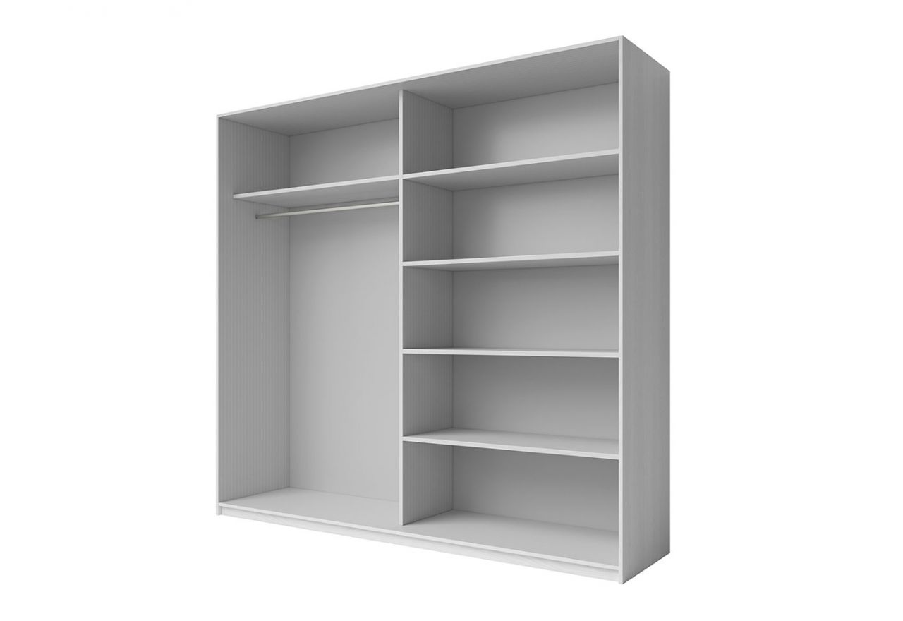 Zestaw mebli do sypialni, stoliki nocne, szafa, komoda i szafka nocna - GALAKTA - dąb monastery - czarny połysk