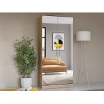 Szafa w nowoczesnym stylu dwudrzwiowa 90 cm z lustrem na froncie - OLIVER Dąb Artisan / Lustro