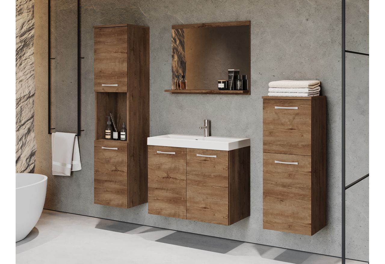 Zestaw mebli łazienkowych - GEMA - Dąb Lefkas